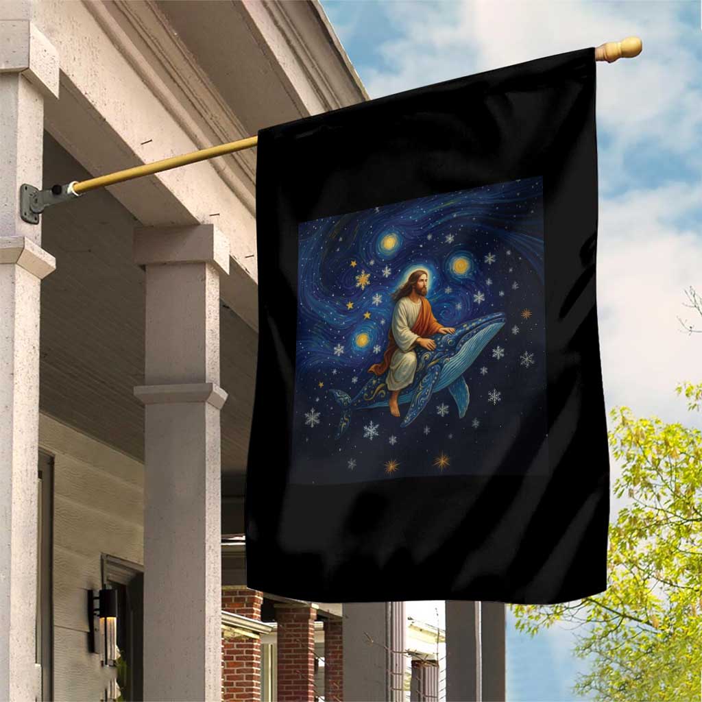 Jesus Christian Garden Flag Stary Night Van Gogh Christmas TS14 Print Your Wear