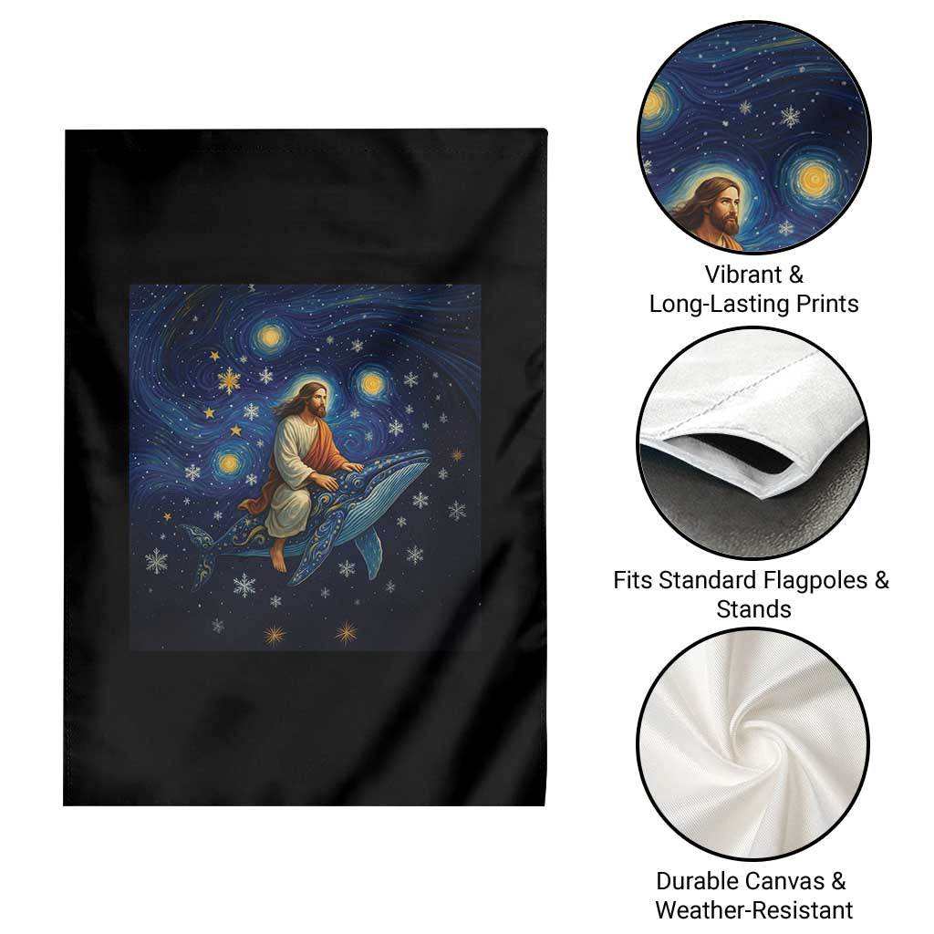 Jesus Christian Garden Flag Stary Night Van Gogh Christmas TS14 Print Your Wear