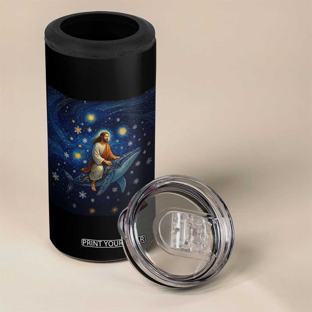 Jesus Christian 4 in 1 Can Cooler Tumbler Stary Night Van Gogh Christmas TS14 Print Your Wear