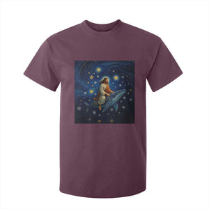 Jesus Christian T Shirt For Kid Stary Night Van Gogh Christmas TS14 Maroon Print Your Wear