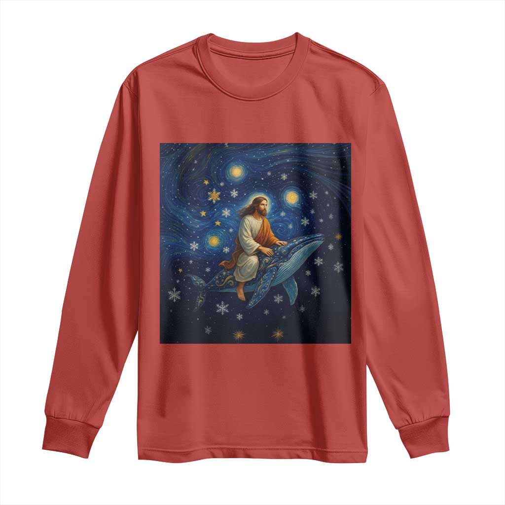 Jesus Christian Long Sleeve Shirt Stary Night Van Gogh Christmas TS14 Red Print Your Wear