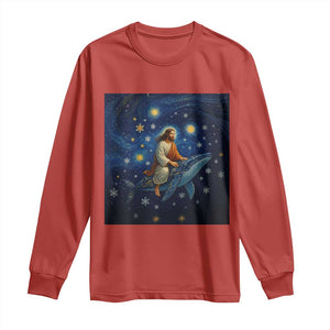 Jesus Christian Long Sleeve Shirt Stary Night Van Gogh Christmas TS14 Red Print Your Wear