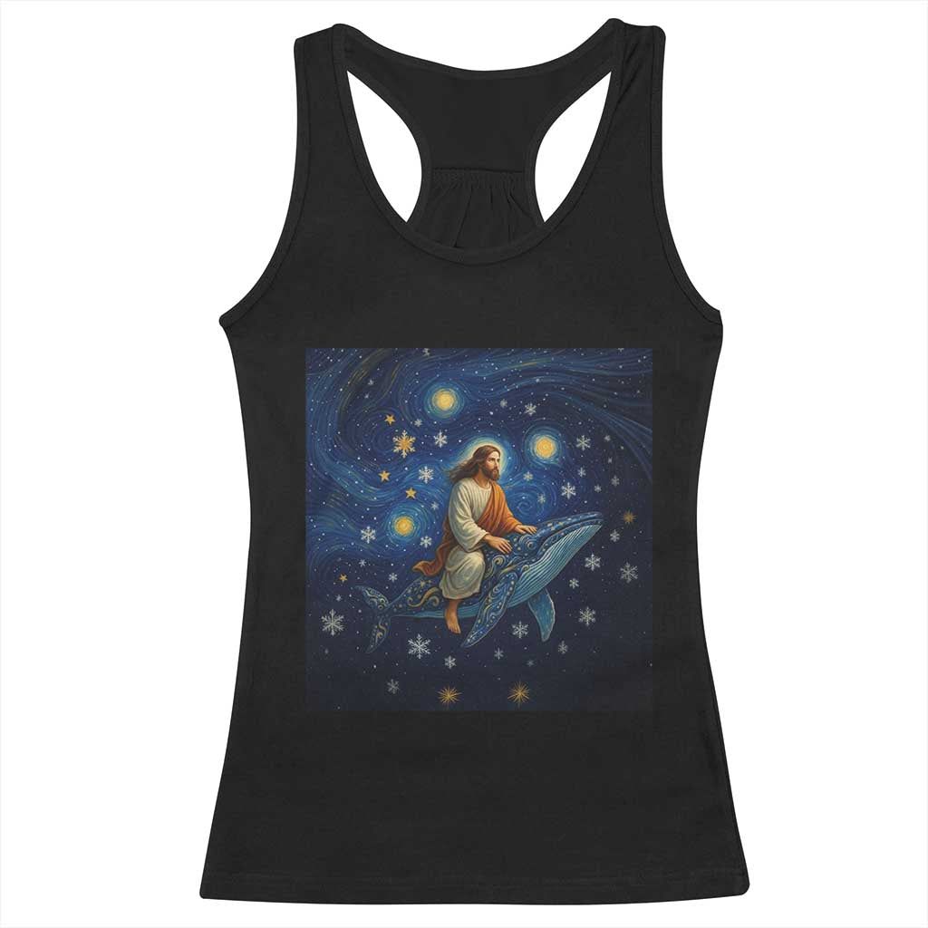 Jesus Christian Racerback Tank Top Stary Night Van Gogh Christmas TS14 Black Print Your Wear