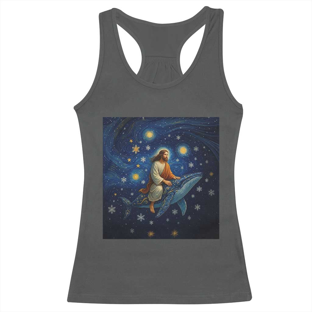 Jesus Christian Racerback Tank Top Stary Night Van Gogh Christmas TS14 Dark Heather Print Your Wear
