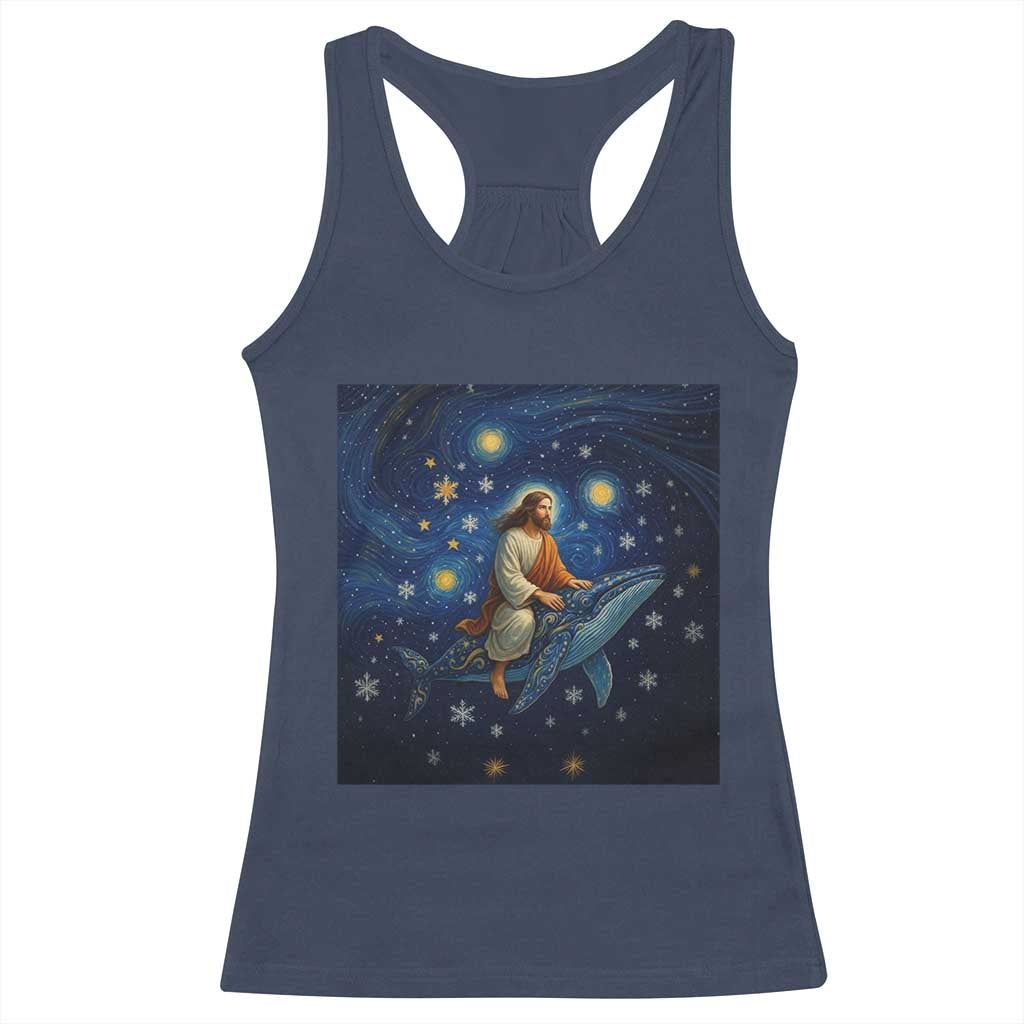 Jesus Christian Racerback Tank Top Stary Night Van Gogh Christmas TS14 Navy Print Your Wear