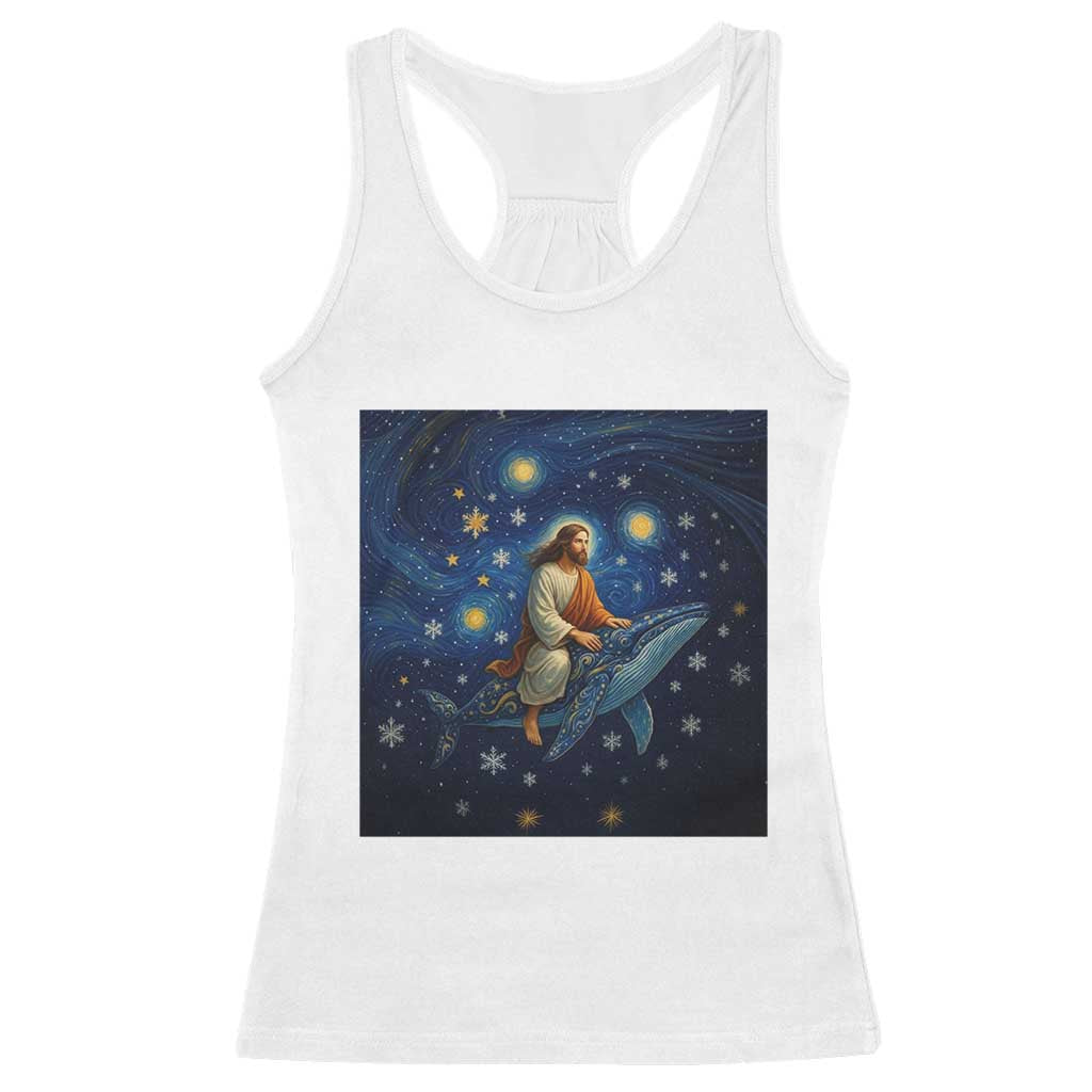 Jesus Christian Racerback Tank Top Stary Night Van Gogh Christmas TS14 White Print Your Wear