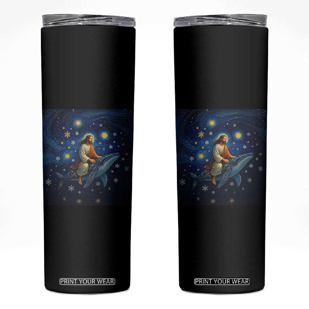 Jesus Christian Skinny Tumbler Stary Night Van Gogh Christmas TS14 Black Print Your Wear