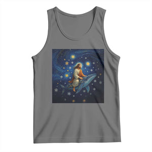 Jesus Christian Tank Top Stary Night Van Gogh Christmas TS14 Black Heather Print Your Wear