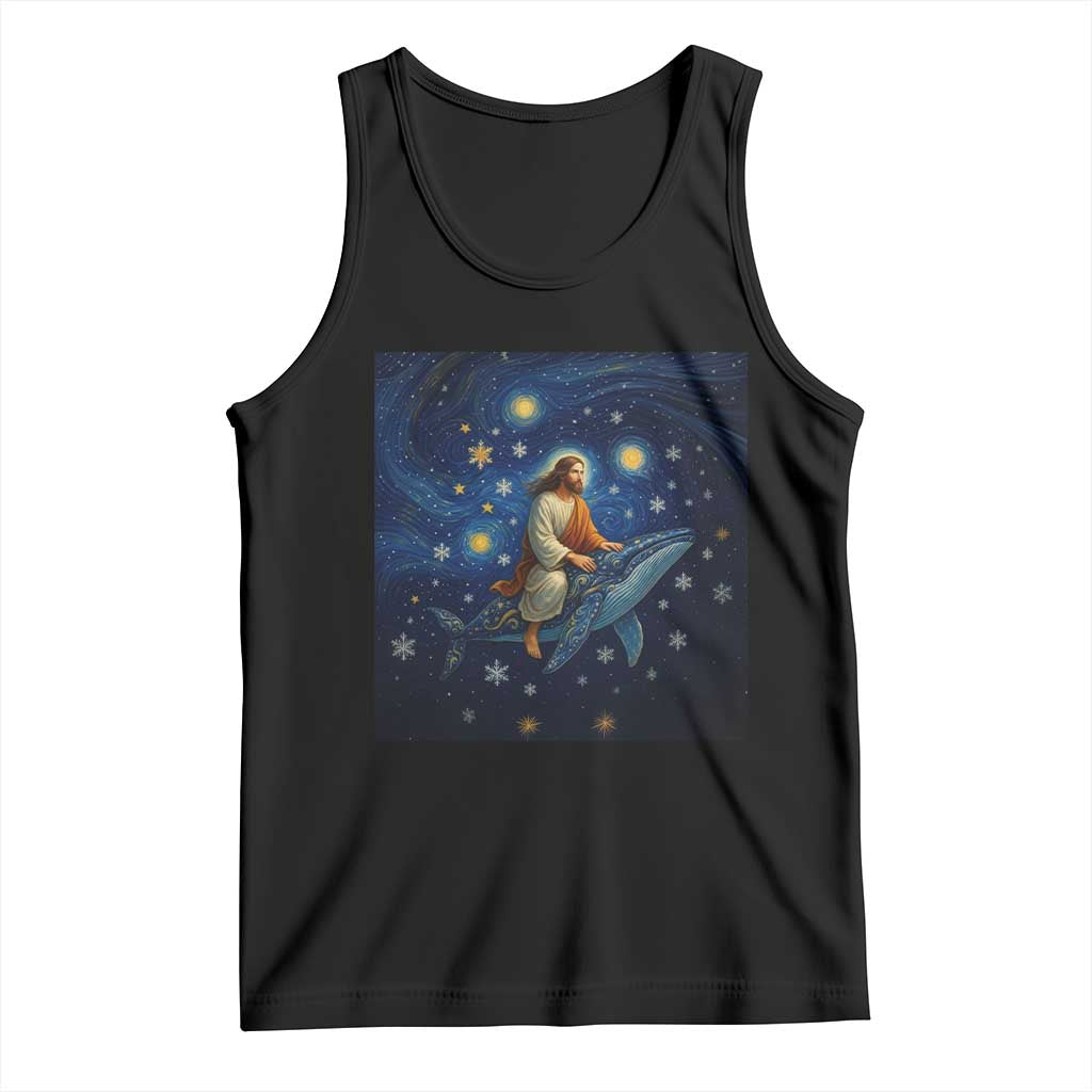 Jesus Christian Tank Top Stary Night Van Gogh Christmas TS14 Black Print Your Wear