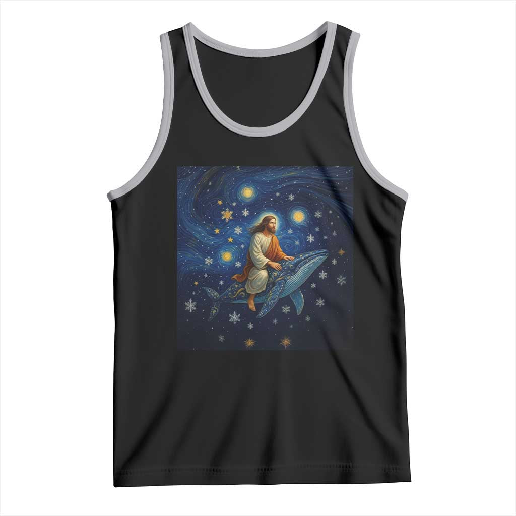 Jesus Christian Tank Top Stary Night Van Gogh Christmas TS14 Black Athletic Heather Print Your Wear