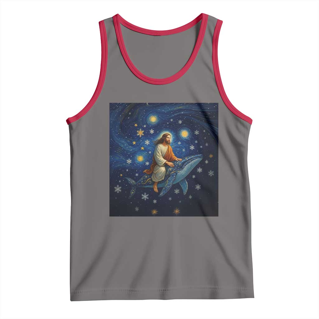 Jesus Christian Tank Top Stary Night Van Gogh Christmas TS14 Deep Heather Red Print Your Wear