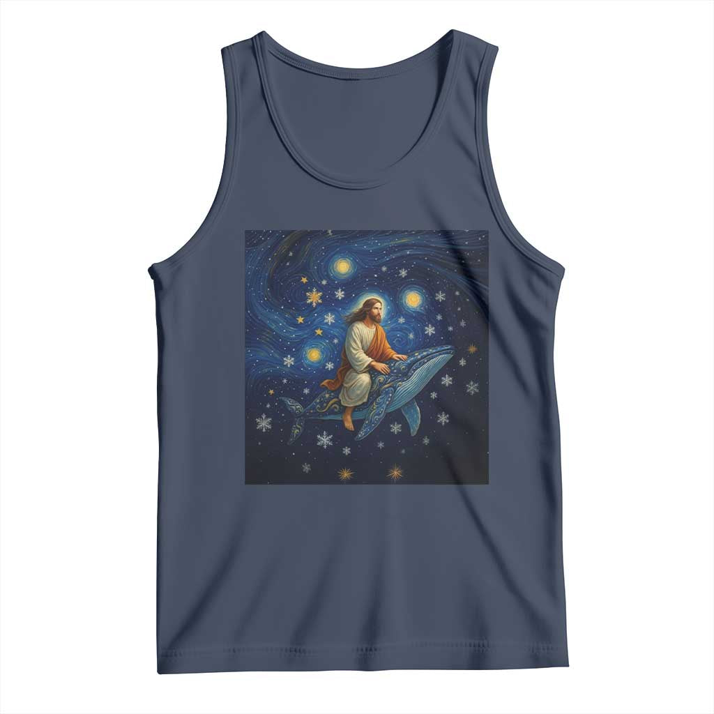 Jesus Christian Tank Top Stary Night Van Gogh Christmas TS14 Navy Print Your Wear