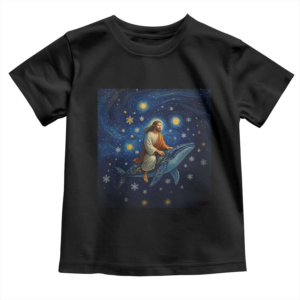Jesus Christian Toddler T Shirt Stary Night Van Gogh Christmas TS14 Black Print Your Wear