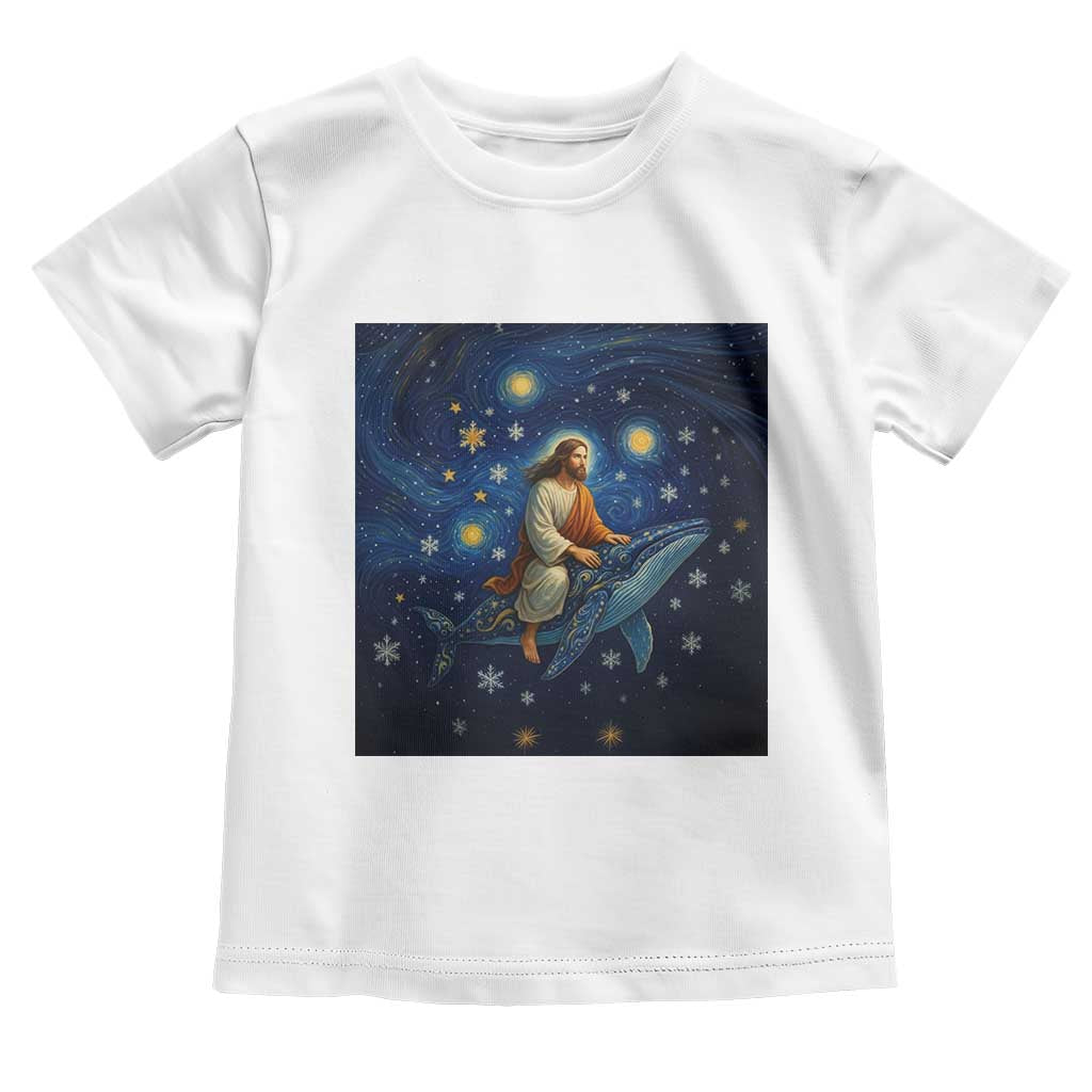 Jesus Christian Toddler T Shirt Stary Night Van Gogh Christmas TS14 White Print Your Wear