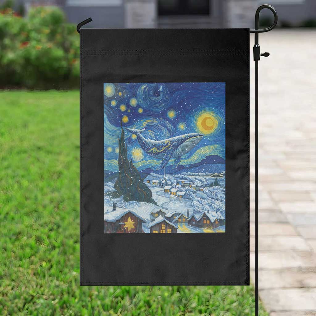 Whale Christmas Garden Flag Stary Night Van Gogh Christmas TS14 Print Your Wear