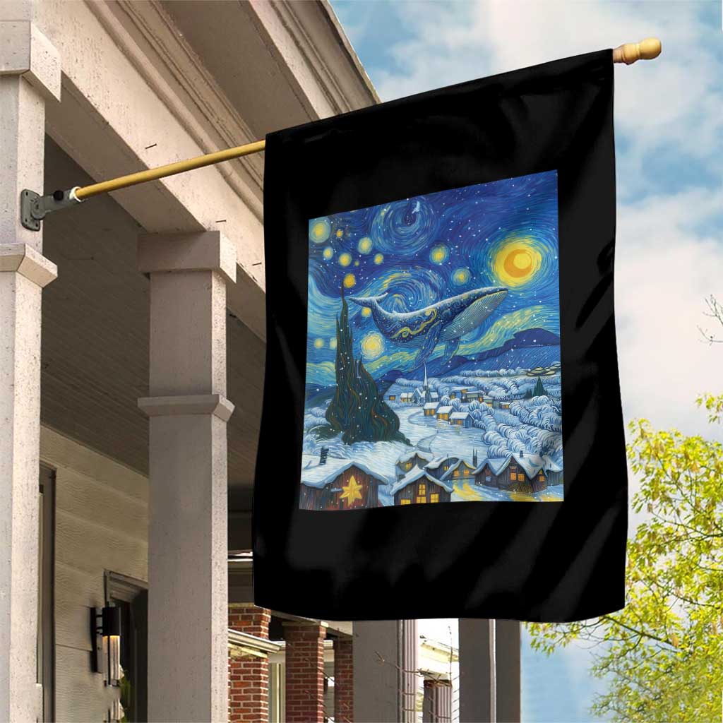 Whale Christmas Garden Flag Stary Night Van Gogh Christmas TS14 Print Your Wear