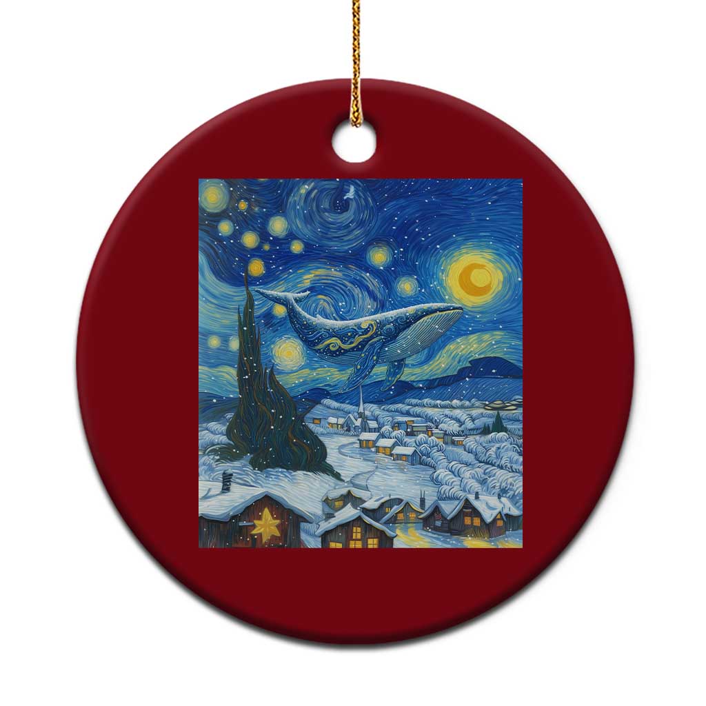 Whale Xmas Ceramic Ornament Stary Night Van Gogh Xmas TS14 1pc Red Print Your Wear