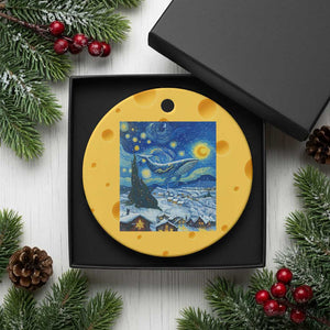 Whale Xmas Ceramic Ornament Stary Night Van Gogh Xmas TS14 1pc Yellow Cheese Print Your Wear