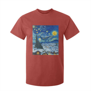 Whale Christmas T Shirt For Kid Stary Night Van Gogh Christmas TS14 Red Print Your Wear