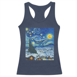 Whale Christmas Racerback Tank Top Stary Night Van Gogh Christmas TS14 Navy Print Your Wear