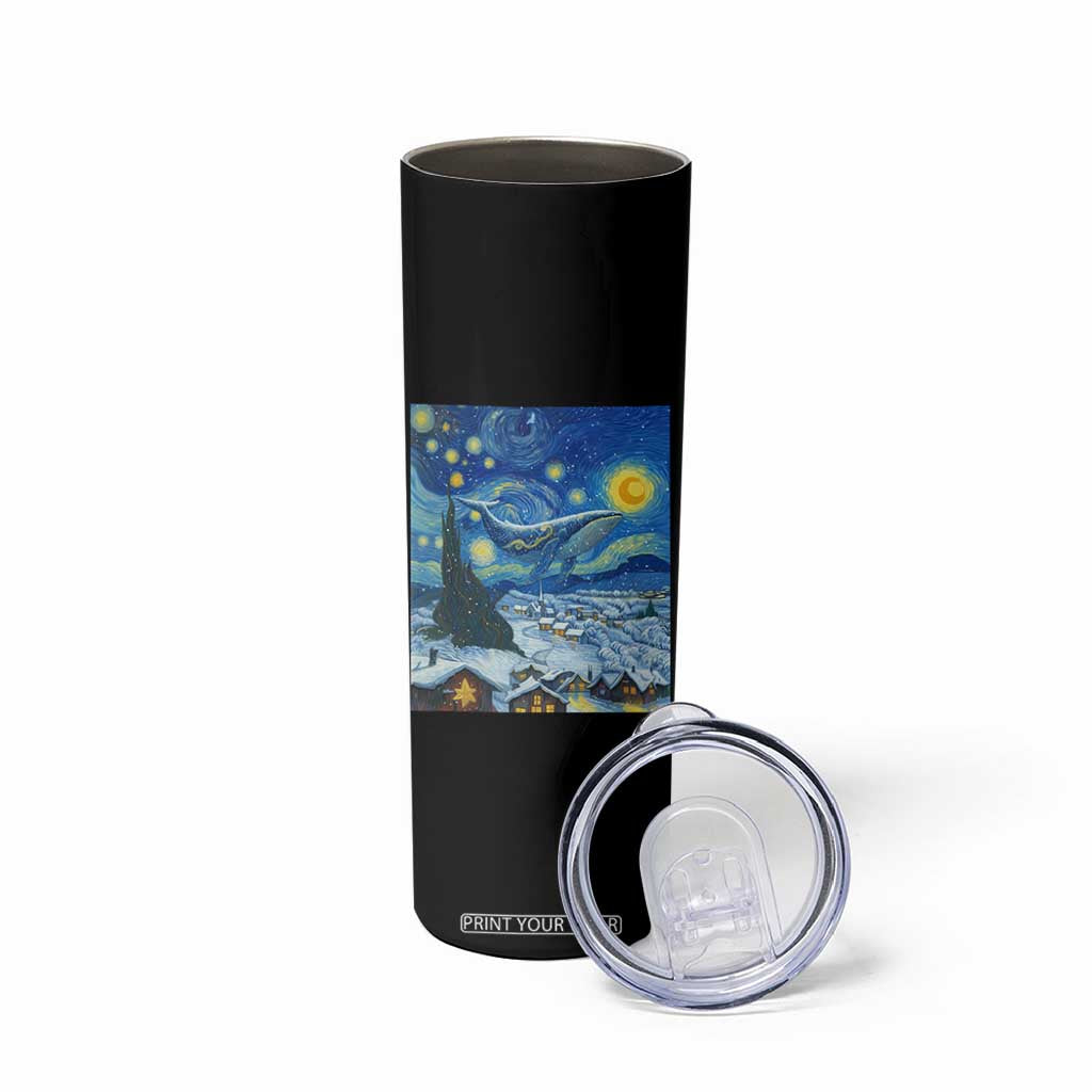 Whale Christmas Skinny Tumbler Stary Night Van Gogh Christmas TS14 Print Your Wear