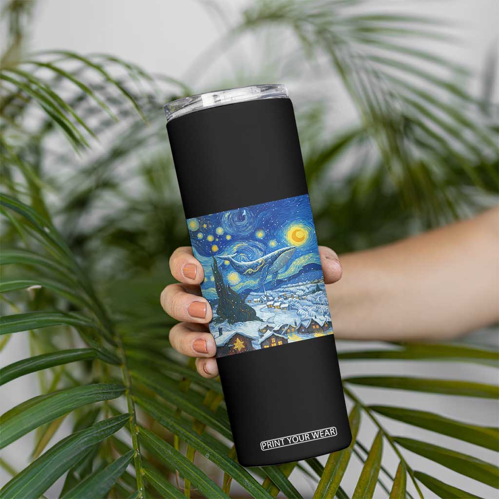 Whale Christmas Skinny Tumbler Stary Night Van Gogh Christmas TS14 Print Your Wear
