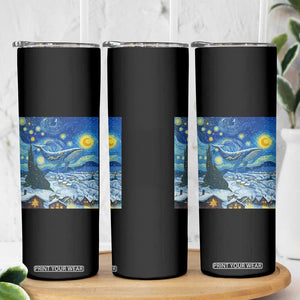 Whale Christmas Skinny Tumbler Stary Night Van Gogh Christmas TS14 Print Your Wear