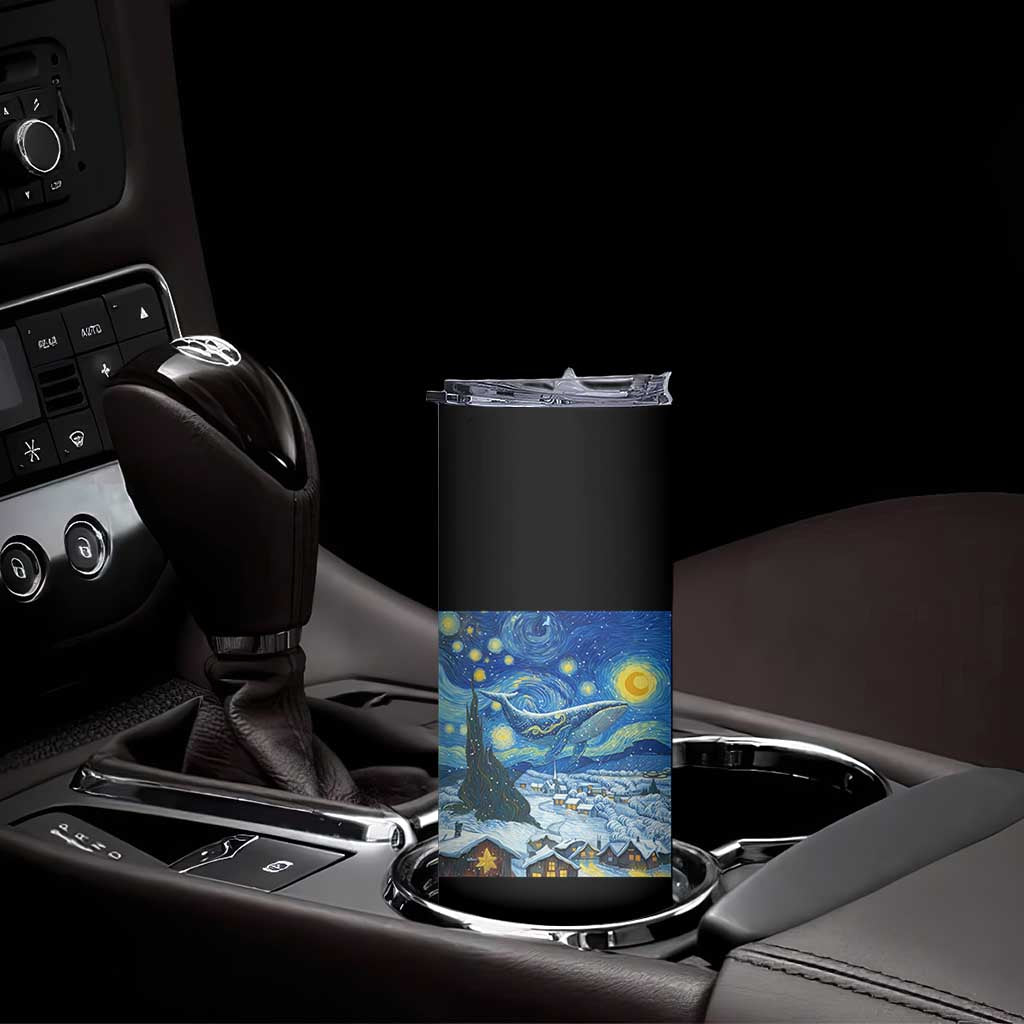 Whale Christmas Skinny Tumbler Stary Night Van Gogh Christmas TS14 Print Your Wear