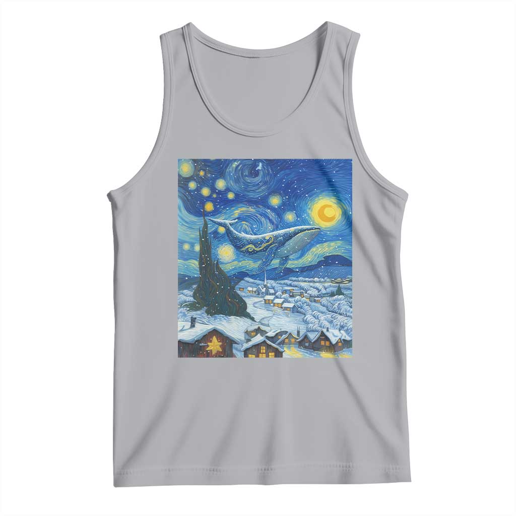 Whale Christmas Tank Top Stary Night Van Gogh Christmas TS14 Athletic Heather Print Your Wear