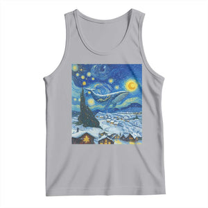 Whale Christmas Tank Top Stary Night Van Gogh Christmas TS14 Athletic Heather Print Your Wear