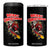Santa Skateboarding Christmas 4 in 1 Can Cooler Tumbler Funny Skater Xmas - Print Your Wear