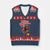 Santa Skateboarding Xmas V-Neck Knit Sweater Vest Funny Skater Xmas TS14 Navy Red Print Your Wear
