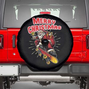 Santa Skateboarding Christmas Spare Tire Cover Funny Skater Xmas TS14 Black Print Your Wear