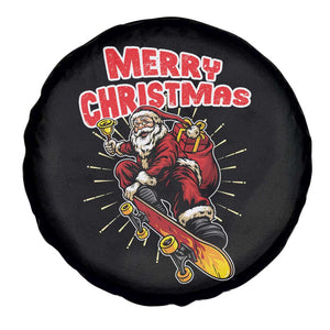 Santa Skateboarding Christmas Spare Tire Cover Funny Skater Xmas TS14 Print Your Wear