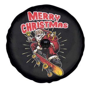 Santa Skateboarding Christmas Spare Tire Cover Funny Skater Xmas TS14 Print Your Wear