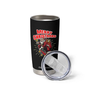 Santa Skateboarding Christmas Tumbler Cup Funny Skater Xmas - Print Your Wear