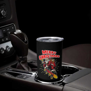 Santa Skateboarding Christmas Tumbler Cup Funny Skater Xmas - Print Your Wear