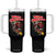 Santa Skateboarding Christmas Tumbler With Handle Funny Skater Xmas - Print Your Wear