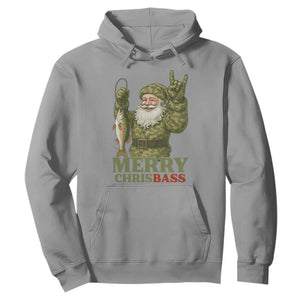 Funny Santa Camo Fishing Hoodie Merry Chrisbass TS14 Sport Gray Print Your Wear
