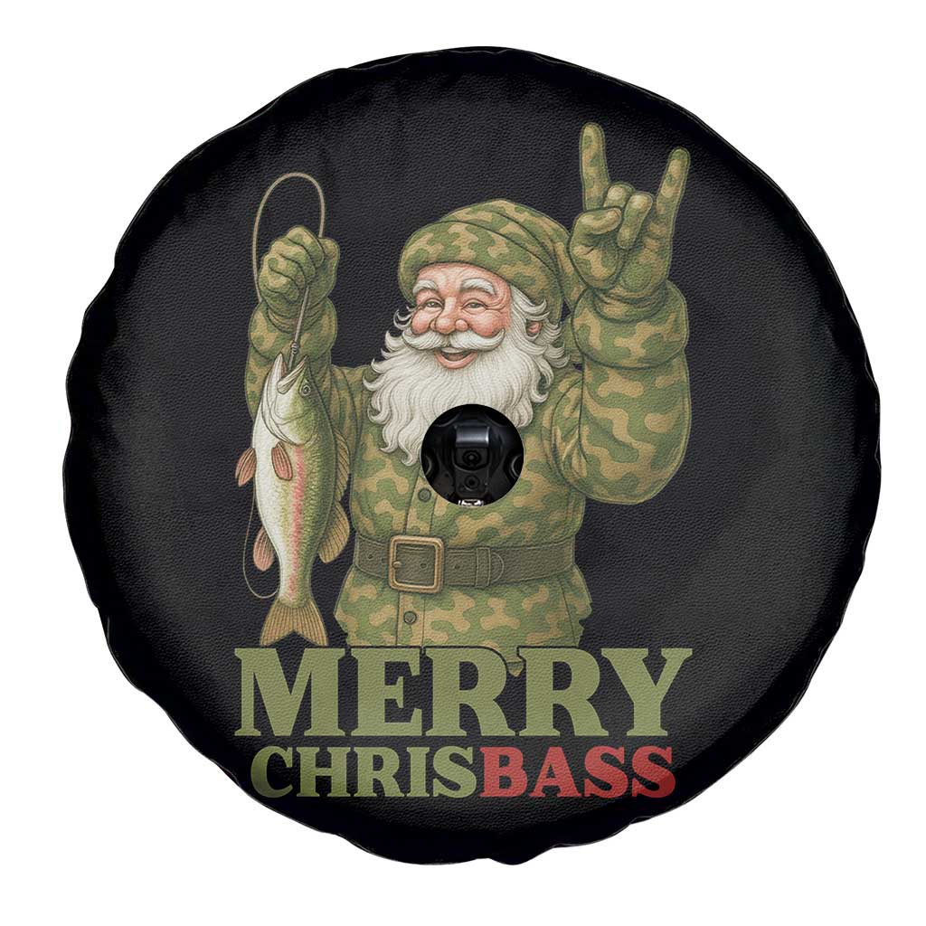 Funny Santa Camo Fishing Spare Tire Cover Merry Chrisbass TS14 Print Your Wear