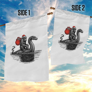 Funny Bigfoot Christmas Garden Flag Sasquatch Loch Ness Cryptid Xmas TS14 Print Your Wear