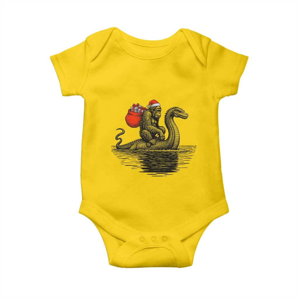 Funny Bigfoot Christmas Baby Onesie Sasquatch Loch Ness Cryptid Xmas TS14 Daisy Print Your Wear