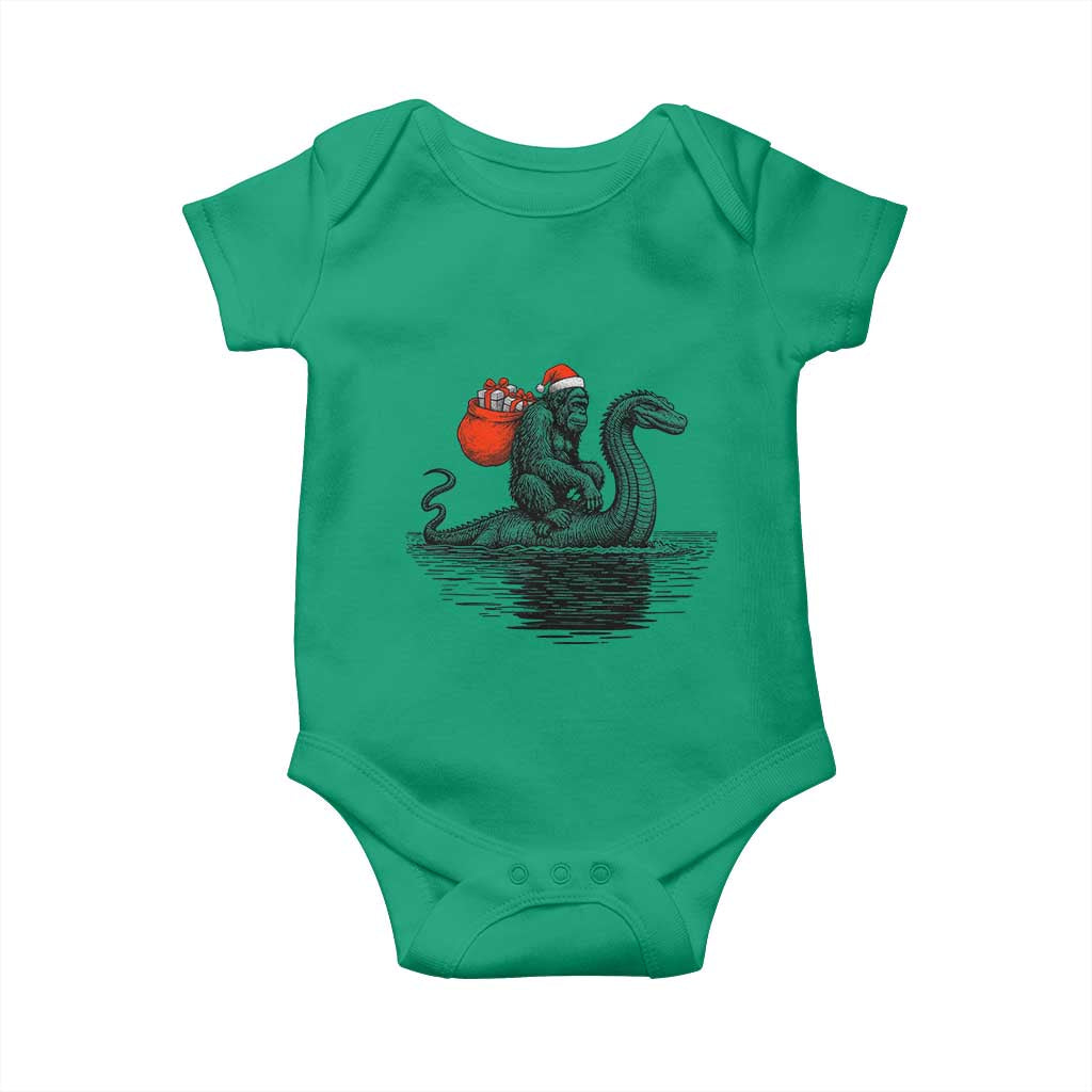 Funny Bigfoot Christmas Baby Onesie Sasquatch Loch Ness Cryptid Xmas TS14 Irish Green Print Your Wear