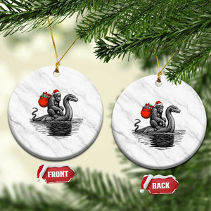 Funny Bigfoot Xmas Ceramic Ornament Sasquatch Loch Ness Cryptid Xmas TS14 1pc White Marble Print Your Wear