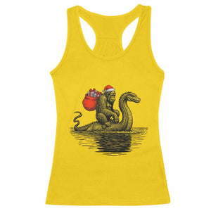 Funny Bigfoot Christmas Racerback Tank Top Sasquatch Loch Ness Cryptid Xmas TS14 Daisy Print Your Wear