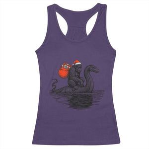 Funny Bigfoot Christmas Racerback Tank Top Sasquatch Loch Ness Cryptid Xmas TS14 Purple Print Your Wear