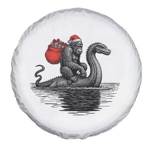 Funny Bigfoot Christmas Spare Tire Cover Sasquatch Loch Ness Cryptid Xmas TS14 Print Your Wear