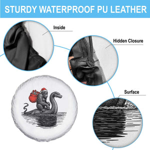 Funny Bigfoot Christmas Spare Tire Cover Sasquatch Loch Ness Cryptid Xmas TS14 Print Your Wear