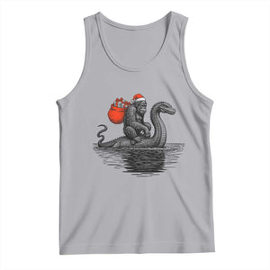Funny Bigfoot Christmas Tank Top Sasquatch Loch Ness Cryptid Xmas TS14 Athletic Heather Print Your Wear