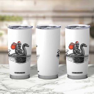 Funny Bigfoot Christmas Tumbler Cup Sasquatch Loch Ness Cryptid Xmas TS14 Print Your Wear